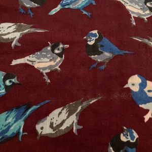 Mudd Bird Braided Scarf Maroon and Teal